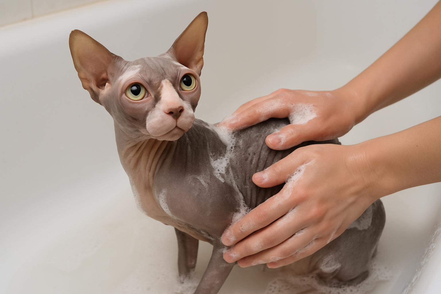 How to Bathe a Sphynx Cat