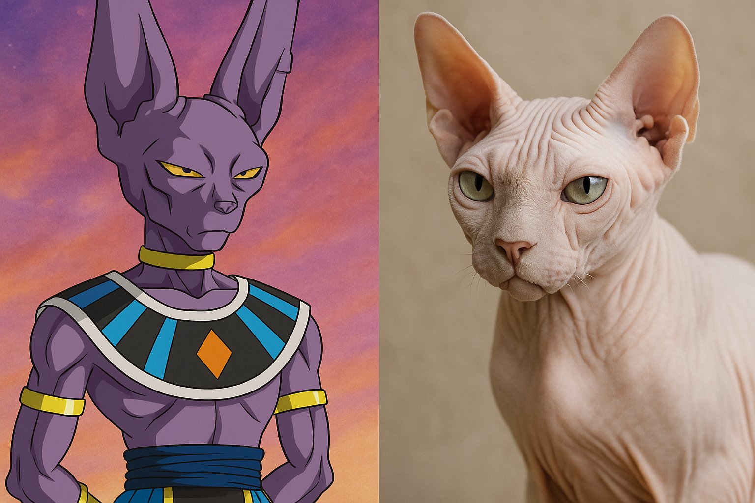 Is Lord Beerus a Sphynx Cat