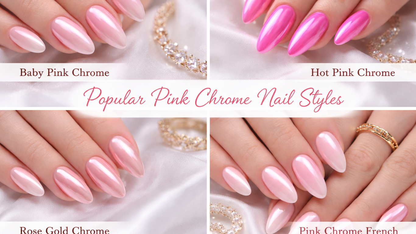 Pink Chrome Nail
